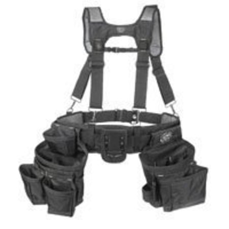 DEAD ON Dead On HDP400945 Carpenter's Suspension Rig, 52 in Waist, 18-Pocket, Poly Fabric, Black HDP400945